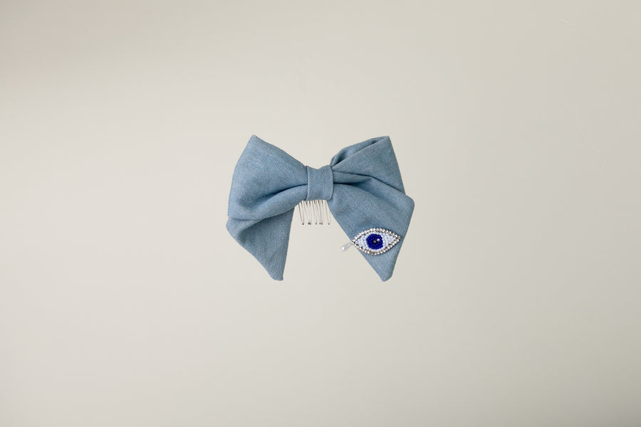 Denim Bow with Magic Eye