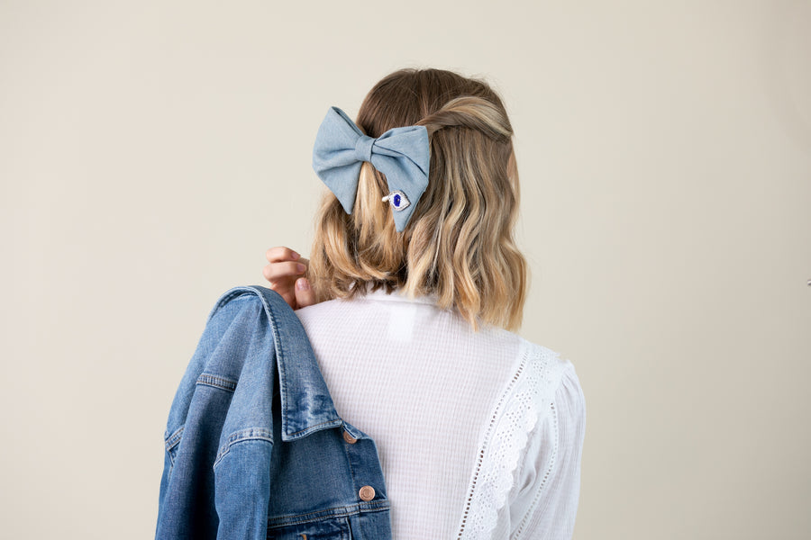 Denim Bow with Magic Eye