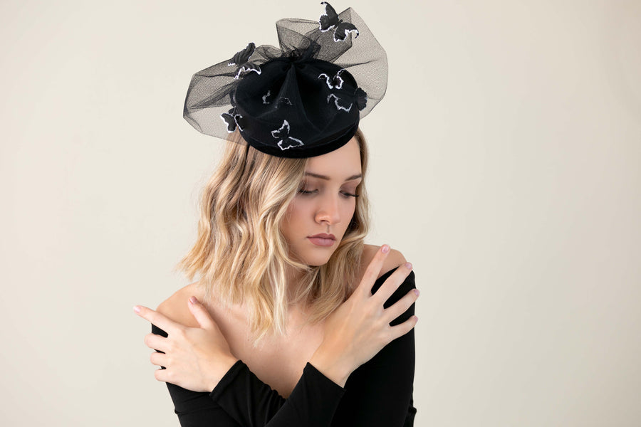 Fascinator Black Butterfly